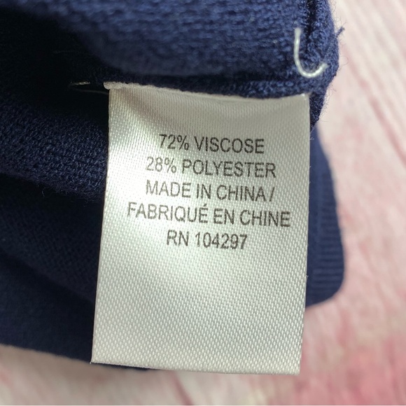 💵Milly Cutout Bell Sleeve Navy Knit Sweater Size P - Picture 13 of 13